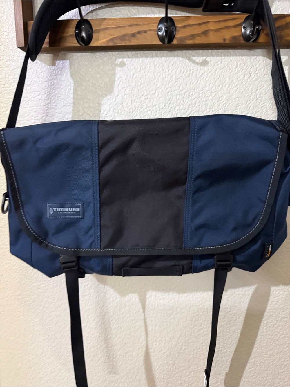 Timbuk2 Navy Blue and Black Messenger Bag